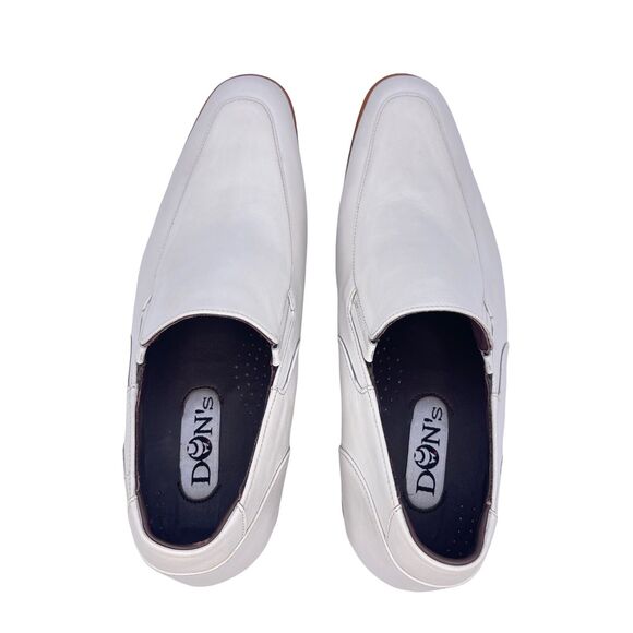 Hand Made White Leather Pump Men\'s Shoes Size 8 - 8.5
